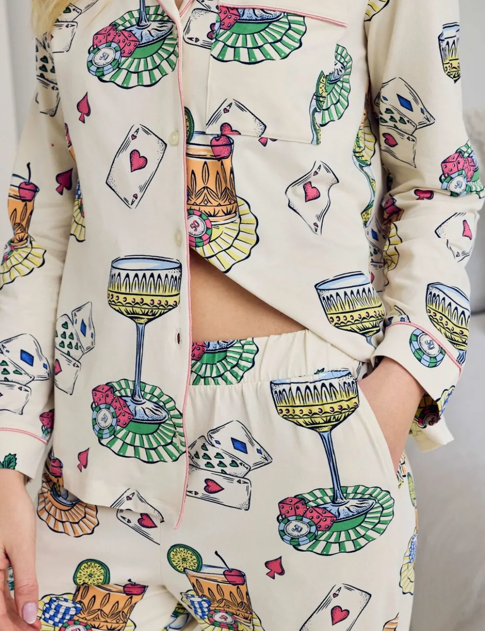 Cotton Rich Printed Pyjama Set