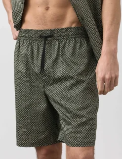 Cotton Rich Printed Pyjama Shorts