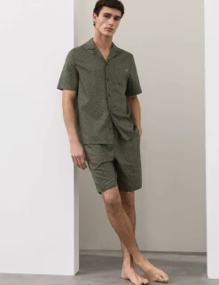 Cotton Rich Printed Pyjama Shorts
