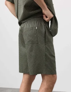 Cotton Rich Printed Pyjama Shorts