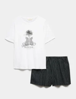 Cotton Rich Printed Shortie Set