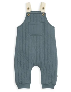 Cotton Rich Quilted Dungarees & Bodysuit Set (0-12 Mths)