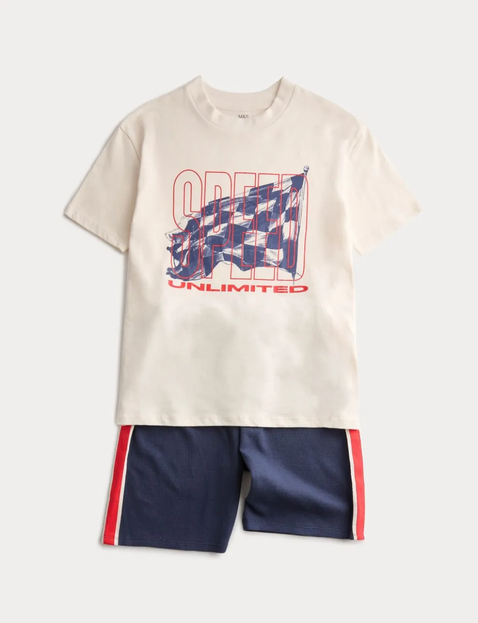 Cotton Rich Racing Graphic Shortie Pyjamas (1-16 Yrs)