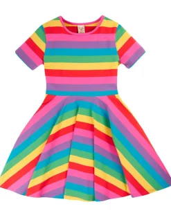 Cotton Rich Rainbow Stripe Dress (0 Mths–4 Yrs)