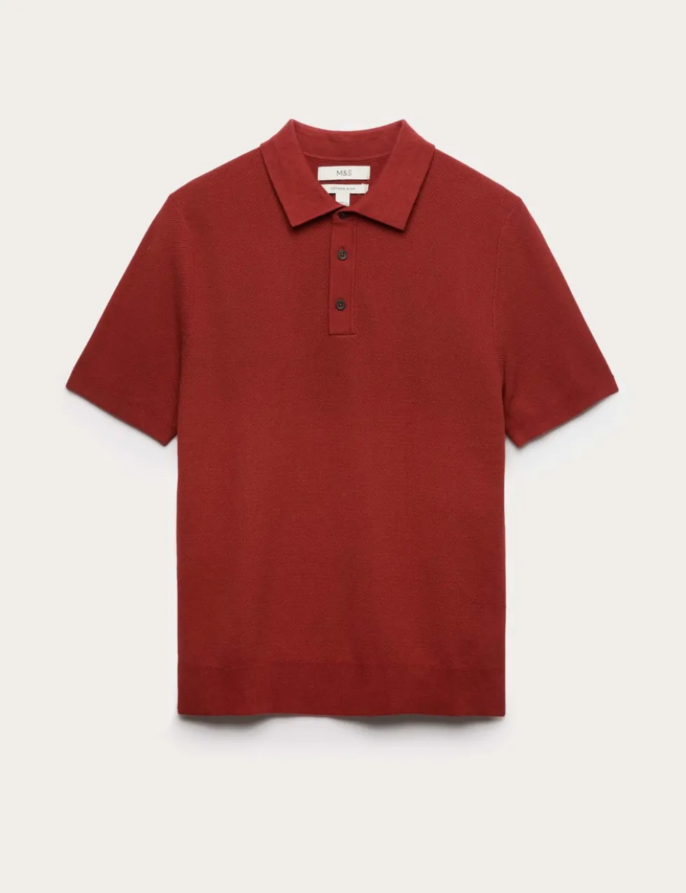 Cotton Rich Regular Fit Knitted Polo Shirt