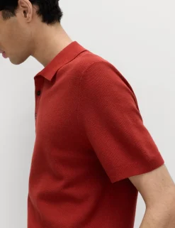 Cotton Rich Regular Fit Knitted Polo Shirt