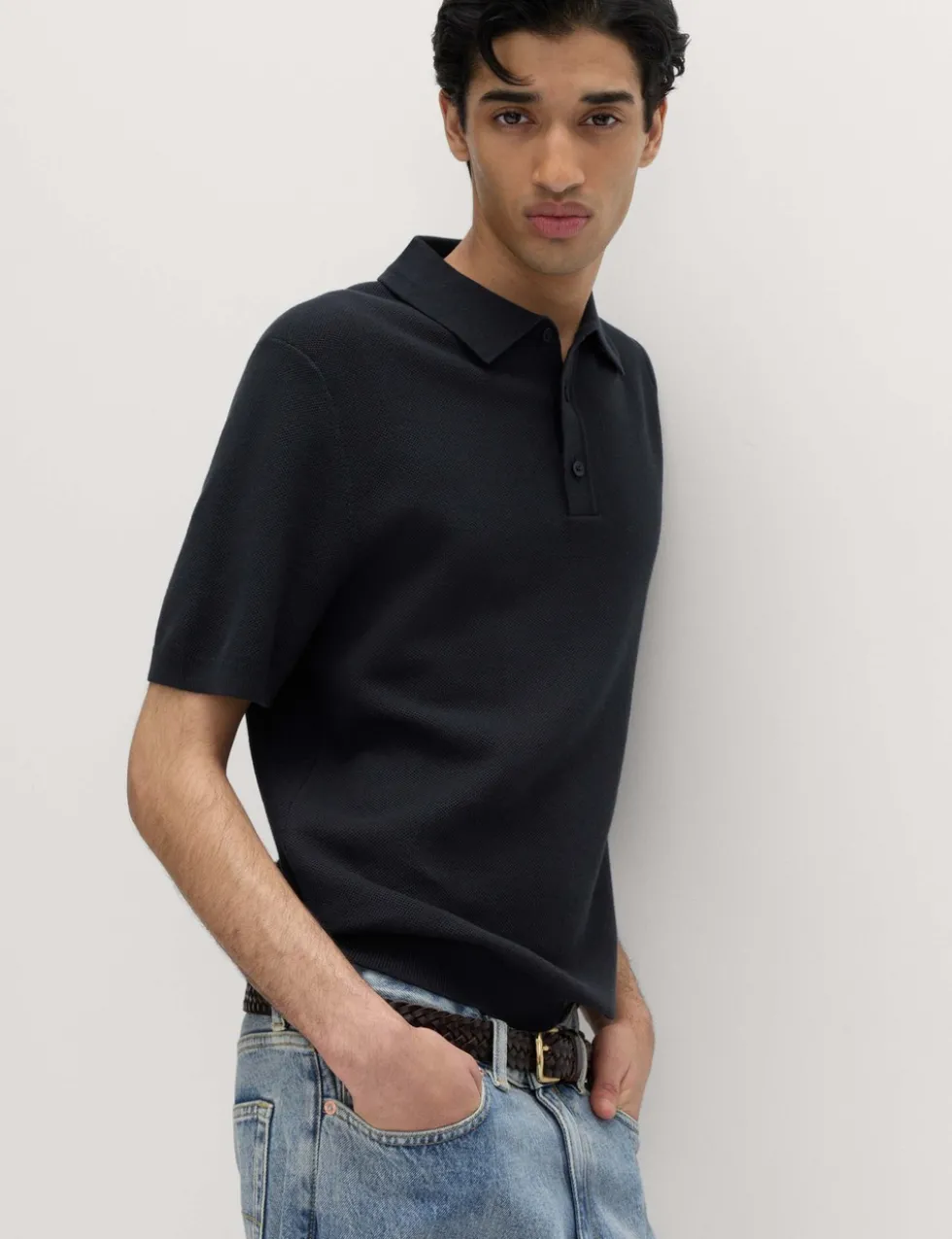 Cotton Rich Regular Fit Knitted Polo Shirt