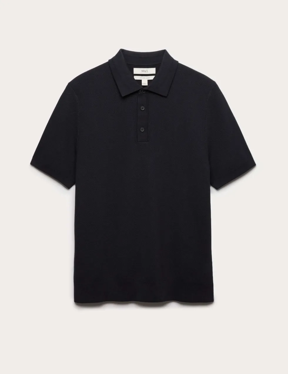 Cotton Rich Regular Fit Knitted Polo Shirt