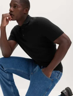 Cotton Rich Regular Fit Knitted Polo Shirt
