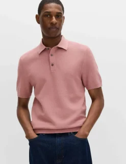 Cotton Rich Regular Fit Knitted Polo Shirt