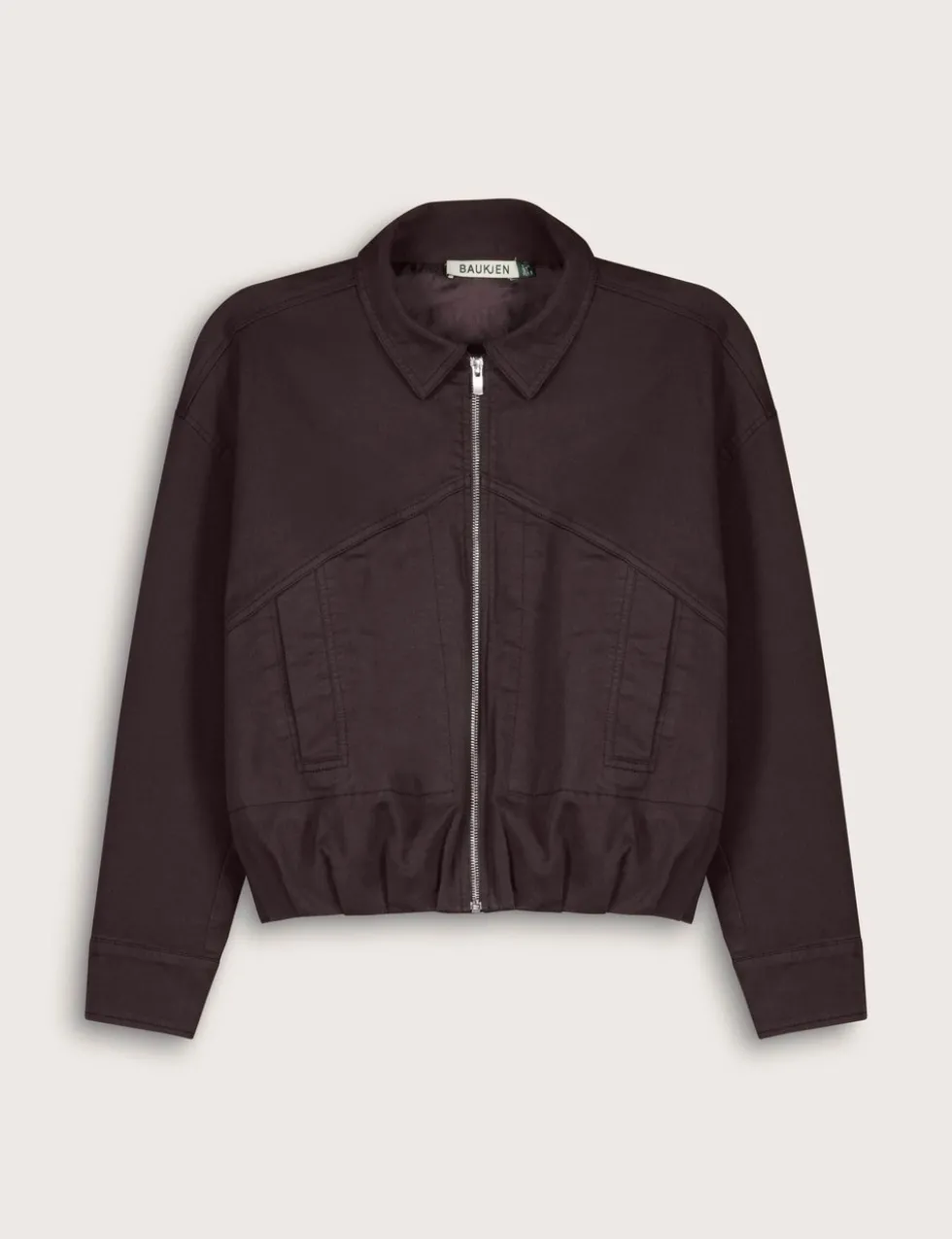 Cotton Rich Relaxed Cropped Bomber Jacket