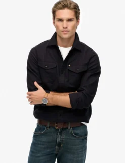 Cotton Rich Relaxed Fit Overshirt with Linen