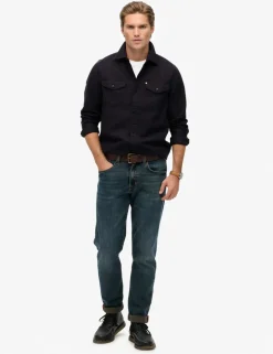 Cotton Rich Relaxed Fit Overshirt with Linen