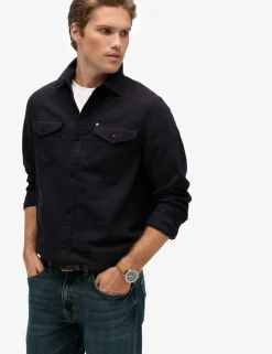 Cotton Rich Relaxed Fit Overshirt with Linen
