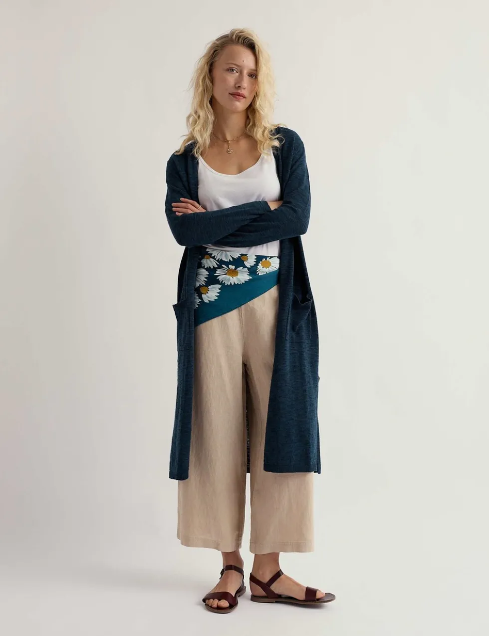 Cotton Rich Relaxed Longline Cardigan