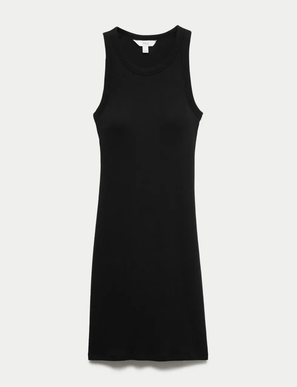 Cotton Rich Ribbed Bra Insert Mini Bodycon Dress