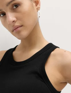 Cotton Rich Ribbed Bra Insert Mini Bodycon Dress