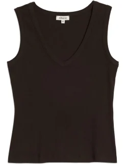 Cotton Rich Ribbed High Neck Vest
