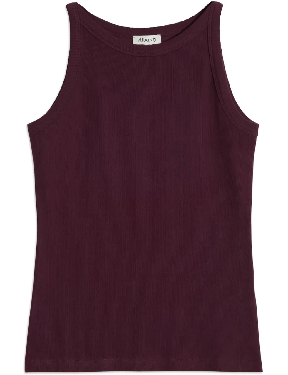 Cotton Rich Ribbed High Neck Vest