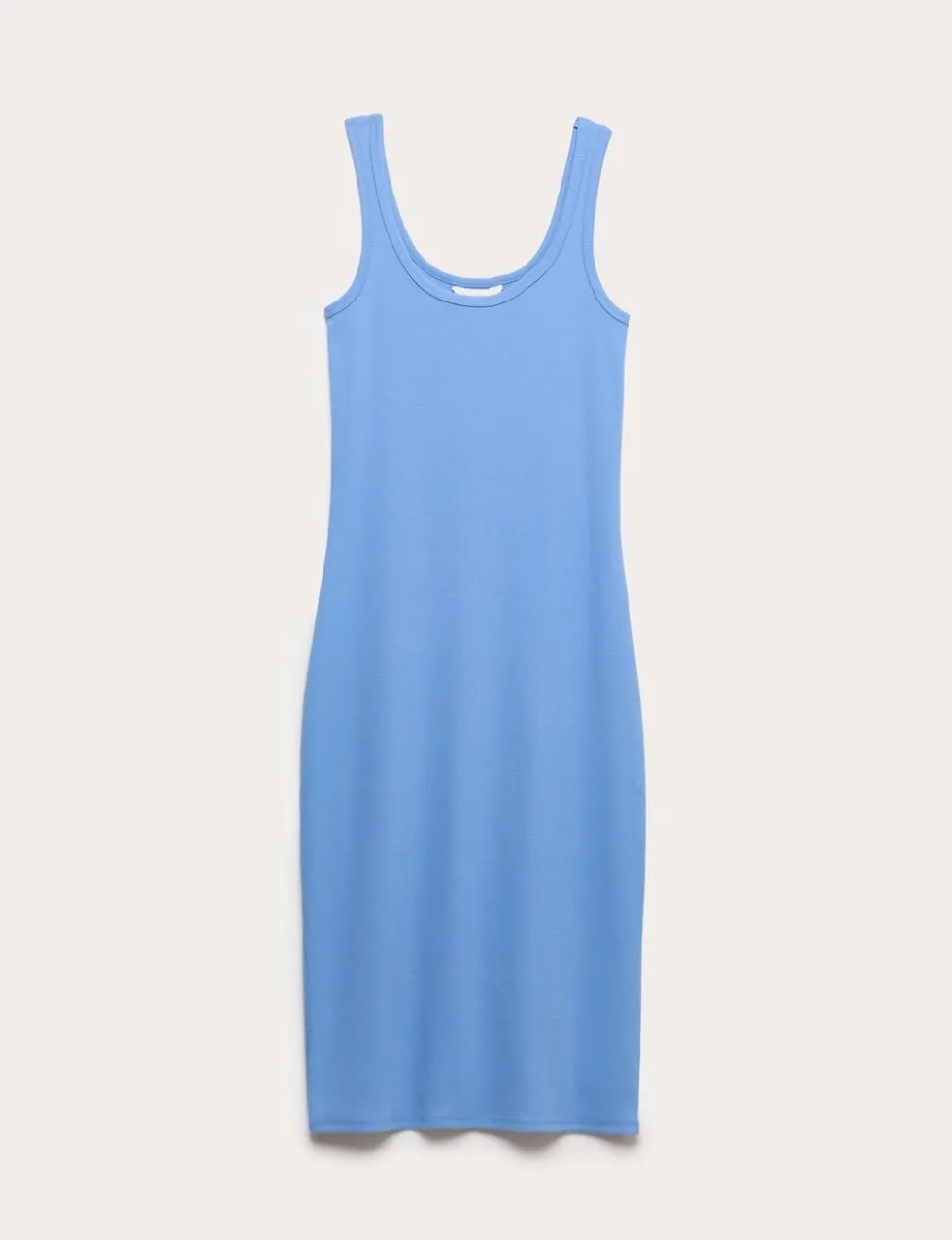 Cotton Rich Ribbed Midi Column Dress