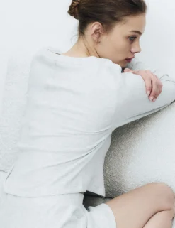 Cotton Rich Ribbed Pyjama Shorts