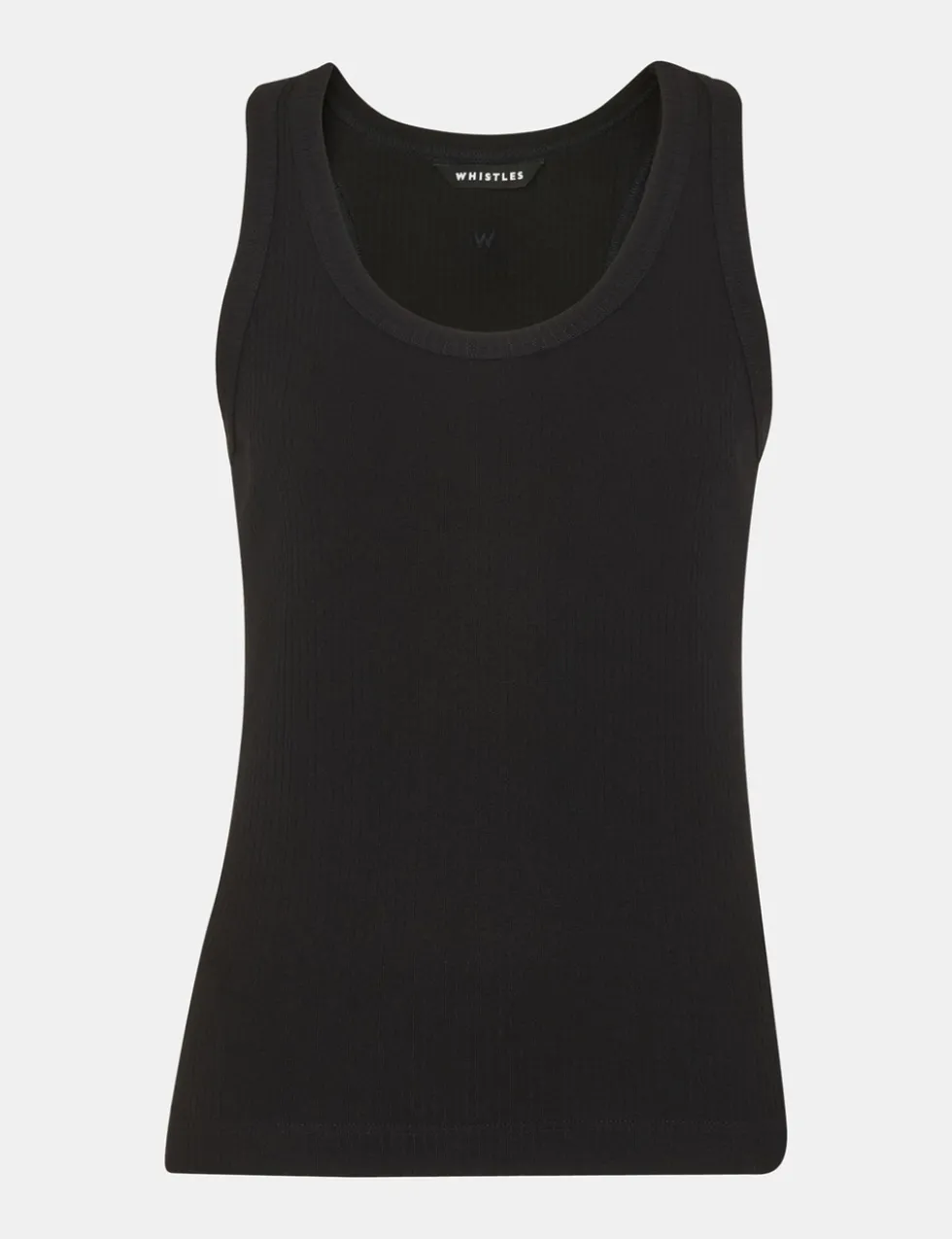 Cotton Rich Ribbed Scoop Neck Vest