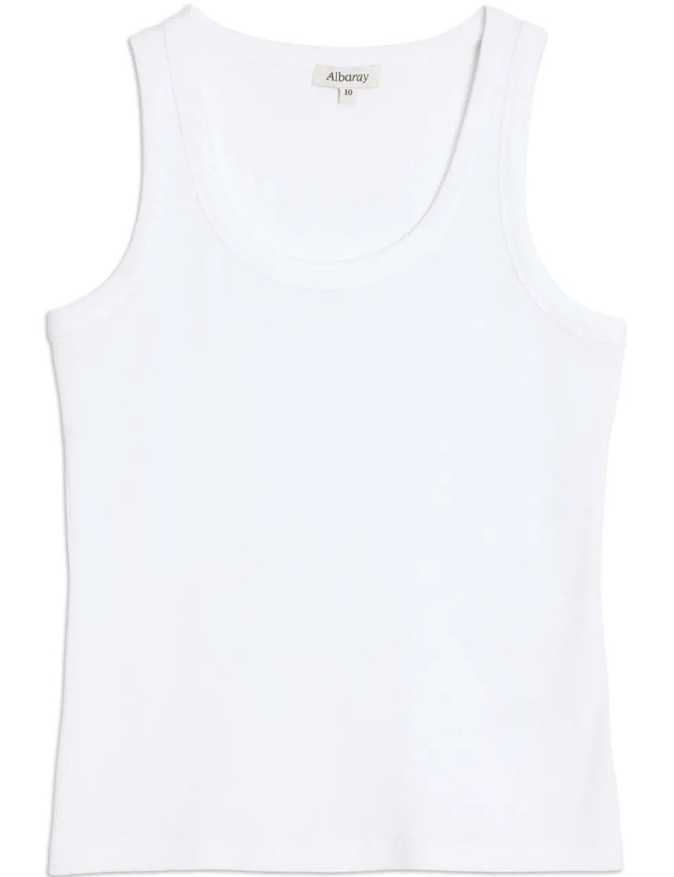Cotton Rich Ribbed Scoop Neck Vest