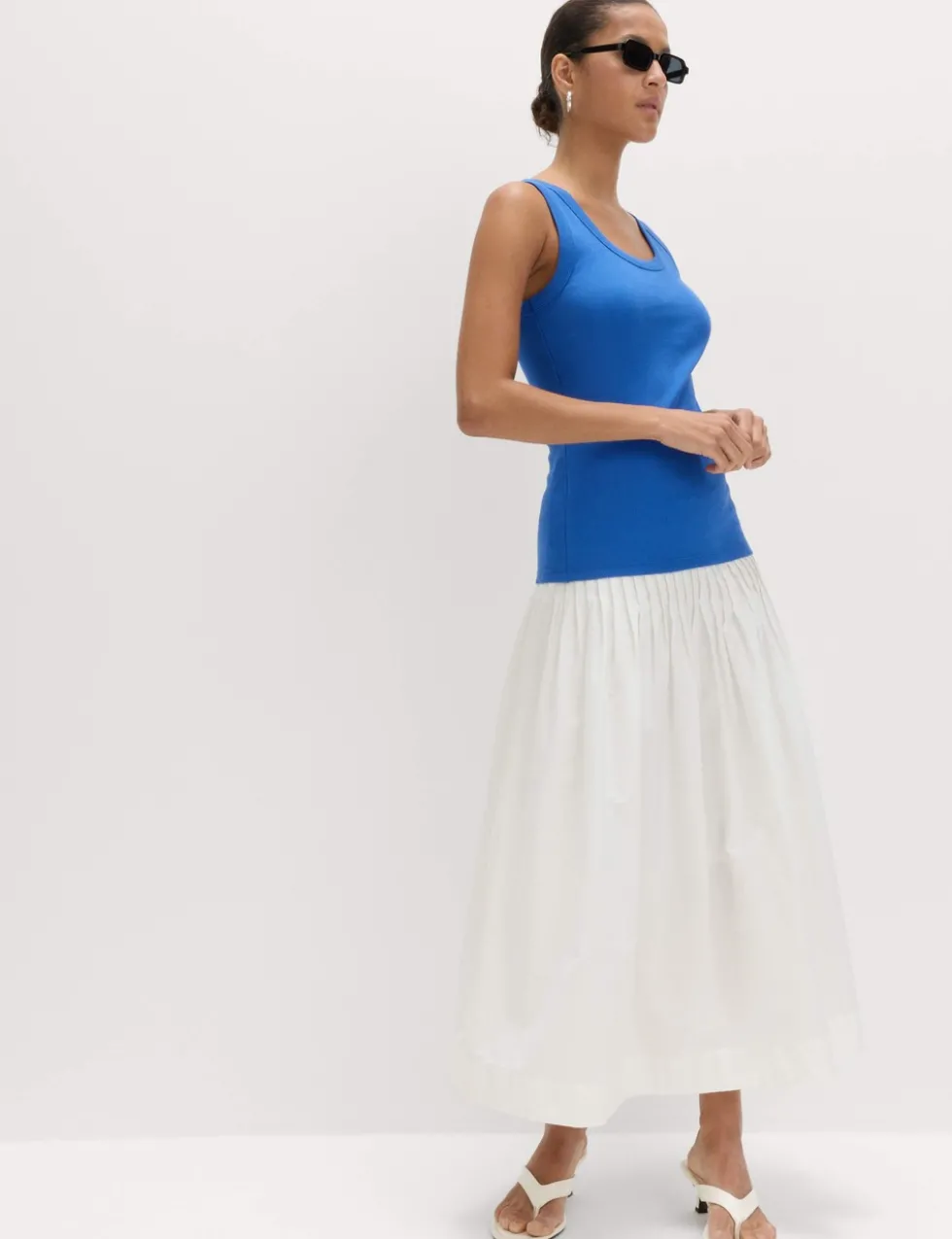 Cotton Rich Ribbed Slim Fit Vest Top