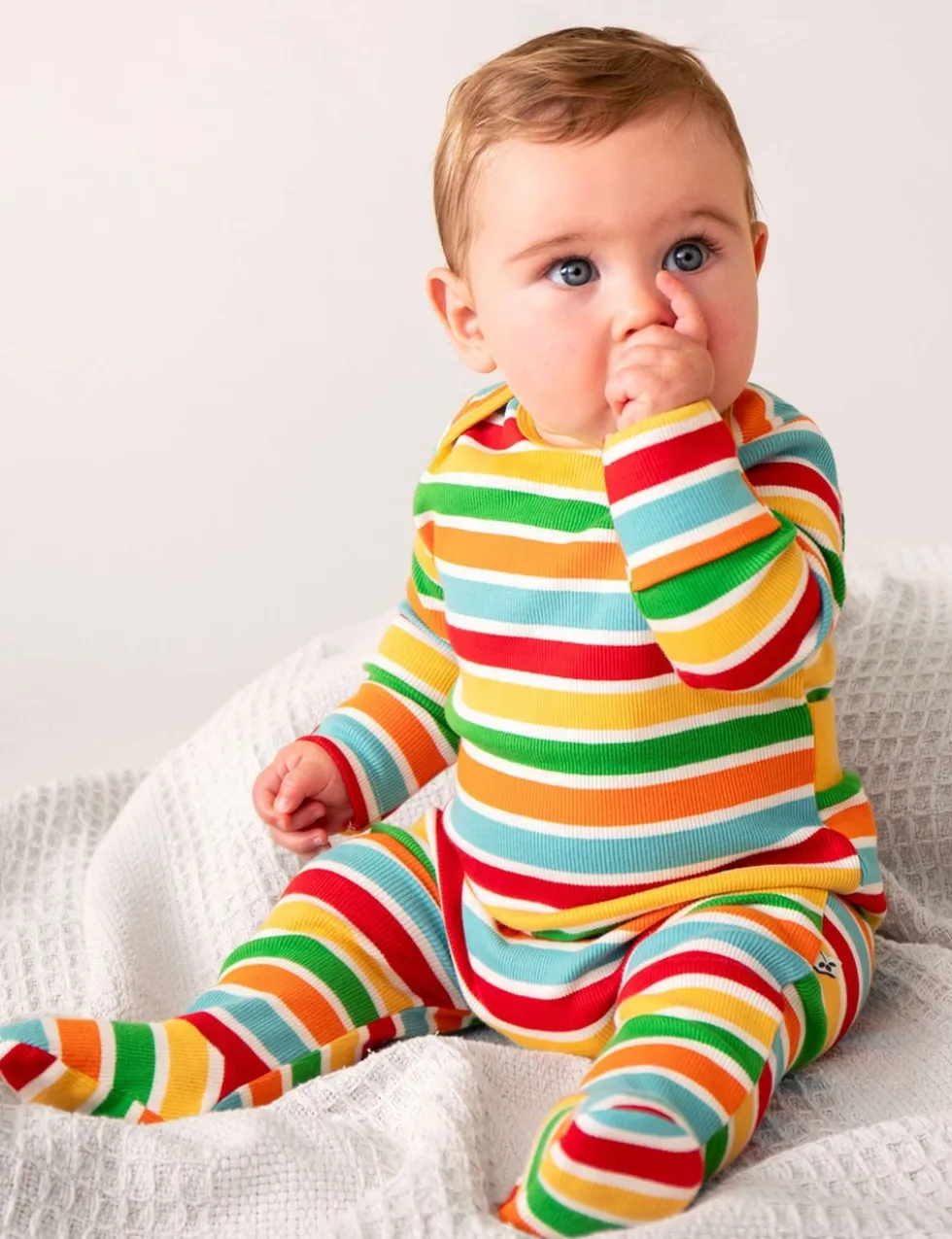 Cotton Rich Ribbed Striped Bodysuit (0-18 Mths)