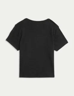 Cotton Rich Ribbed T-Shirt (2-16 Yrs)