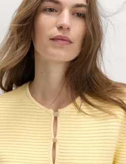Cotton Rich Ruffle Detail Cardigan