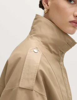 Cotton Rich Satin Look Bomber Jacket