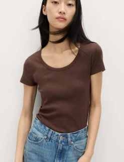 Cotton Rich Scoop Neck Slim Fit T-Shirt
