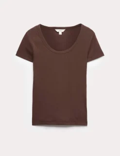 Cotton Rich Scoop Neck Slim Fit T-Shirt