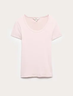 Cotton Rich Scoop Neck Slim Fit T-Shirt