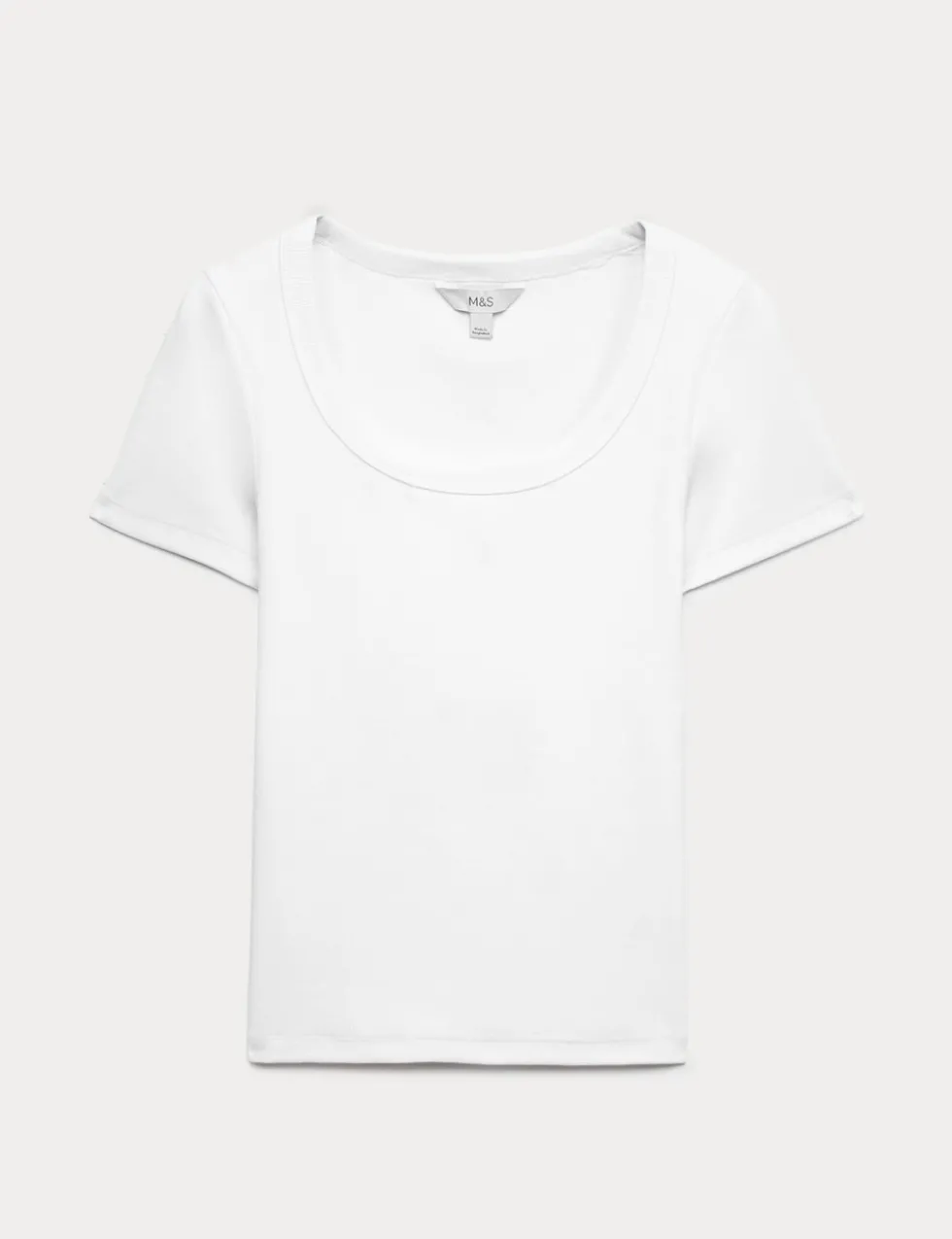Cotton Rich Scoop Neck Slim Fit T-Shirt