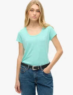 Cotton Rich Scoop Neck T-Shirt