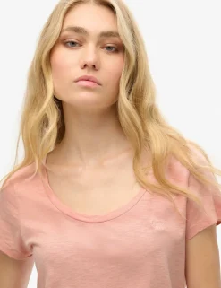 Cotton Rich Scoop Neck T-Shirt