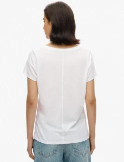 Cotton Rich Scoop Neck T-Shirt
