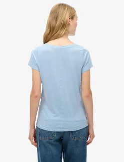 Cotton Rich Scoop Neck T-Shirt