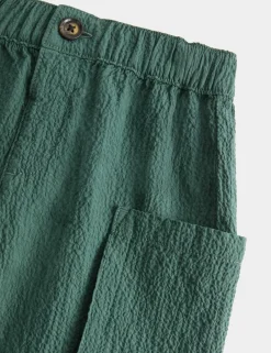 Cotton Rich Seersucker Cargo Shorts (2-8 Yrs)
