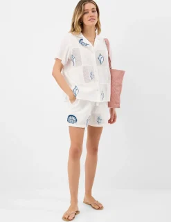 Cotton Rich Shell Patchwork Shorts