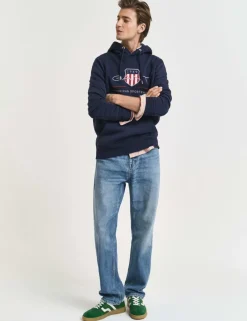 Cotton Rich Shield Logo Embroidery Hoodie