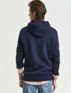 Cotton Rich Shield Logo Embroidery Hoodie