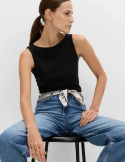 Cotton Rich Slash Neck Slim Fit Vest