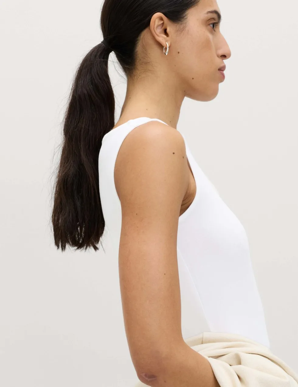 Cotton Rich Slash Neck Slim Fit Vest