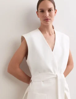 Cotton Rich Sleeveless Jacket with Modal