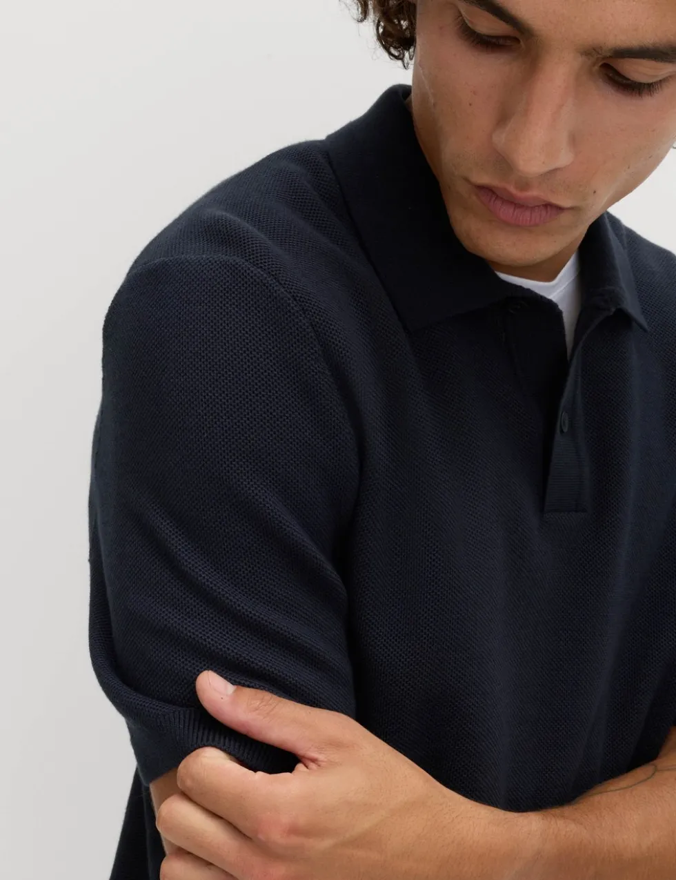 Cotton Rich Slim Fit Knitted Polo Shirt