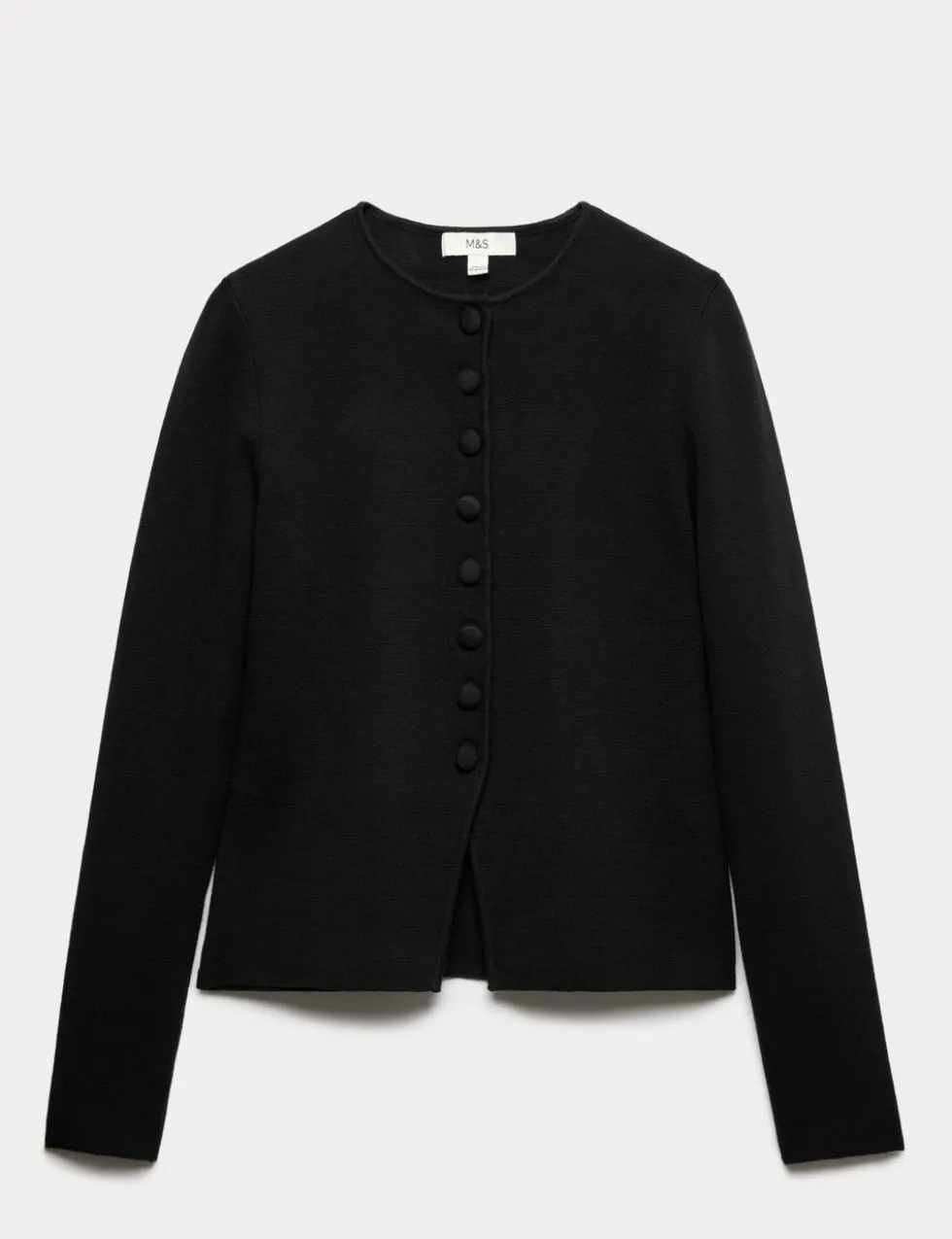 Cotton Rich Slim Fit Knitted Jacket