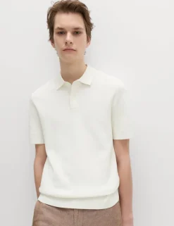 Cotton Rich Slim Fit Knitted Polo Shirt